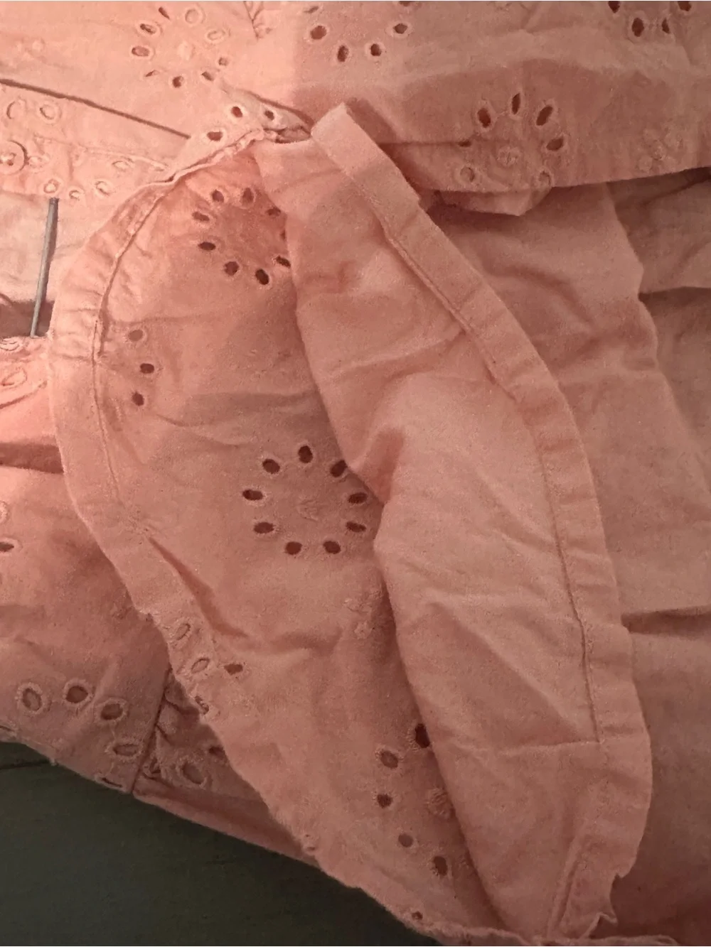 Carter's Peach Eyelet Cotton Dress